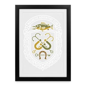 Magnetic adventure. Club Coat of Arms - Framed poster (27 × 37 cm) - black - Front