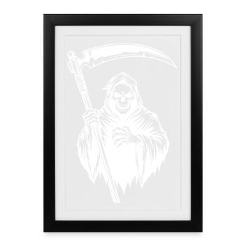 The Grim Reaper Reaper Design Skull Version - Framed poster (27 × 37 cm) - black - Front