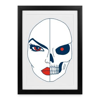 La mort et son visage - Affiche encadrée (27 × 37 cm) - noir - Devant