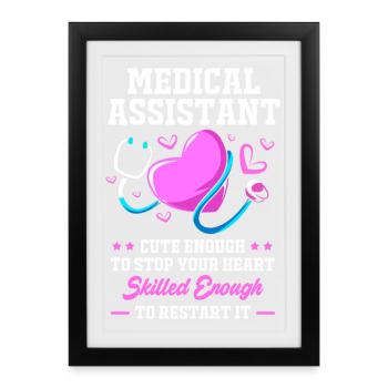 Medical Assistant MFA - Framed poster (27 × 37 cm) - black - Front