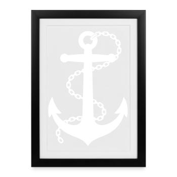 Ancre - Affiche encadrée (27 × 37 cm) - noir - Devant