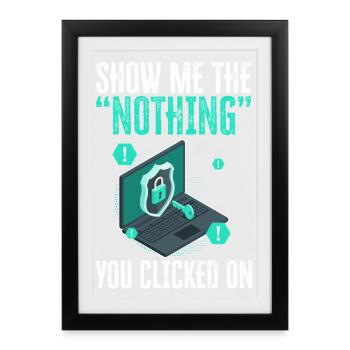 Funny Cybersecurity IT Support IT Security Network - Framed poster (27 × 37 cm) - black - Front