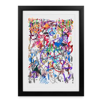 Abstract - Framed poster (27 × 37 cm) - black - Front