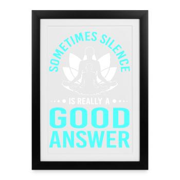 Méditation zen Bouddhisme Bouddhiste Bouddhiste Chakra - Affiche encadrée (27 × 37 cm) - noir - Devant