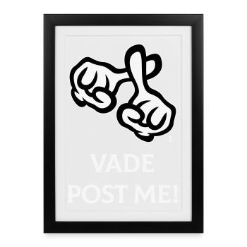 Vade Post Me! (Cross / Bible / Religion / NEG 2C) - Framed poster (27 × 37 cm) - black - Front