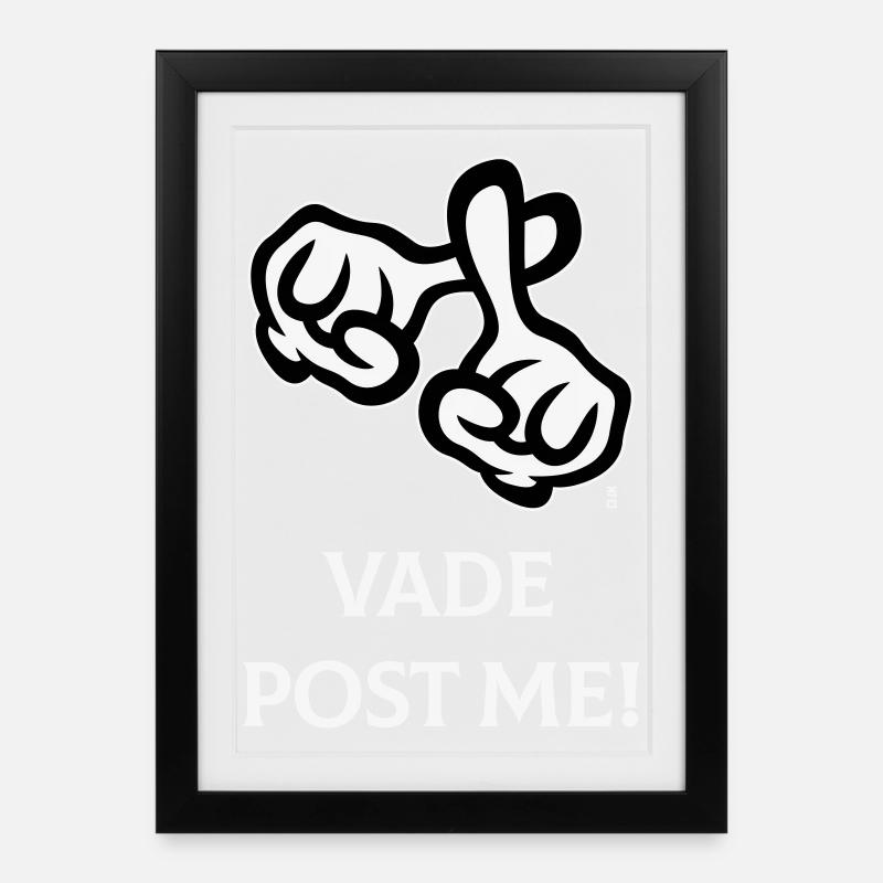 Vade Post Me! (Cross / Bible / Religion / NEG 2C) - Framed poster (27 × 37 cm) - black