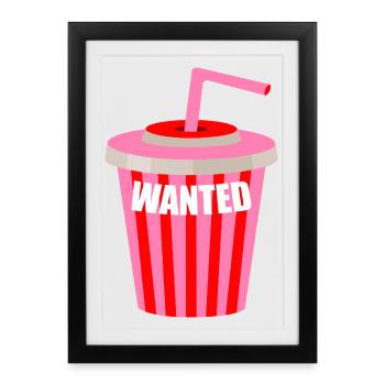 Milkshake recherché - Affiche encadrée (27 × 37 cm) - noir - Devant