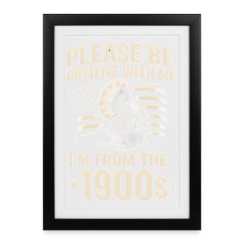 Vintage 1900s Gramophone - Framed poster (27 × 37 cm) - black - Front