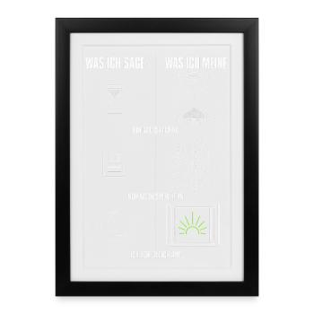 Was ich sage Was ich meine Gamer Zocker Herren - Gerahmtes Poster (27 × 37 cm) - Schwarz - Vorne