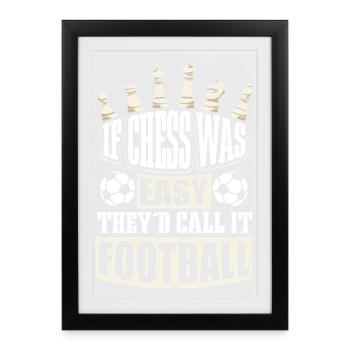 Chess Chess Player Chessboard - Framed poster (27 × 37 cm) - black - Front