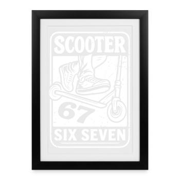 Freestyle Scooter Stunt Scooter Kick Scooter 67s - Framed poster (27 × 37 cm) - black - Front