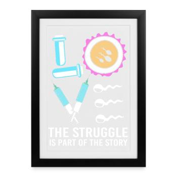 Embryo Transfer Tag Fötus - Gerahmtes Poster (27 × 37 cm) - Schwarz - Vorne