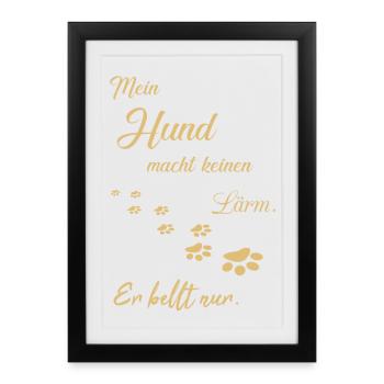 Dogs dog talk - Framed poster (27 × 37 cm) - black - Front