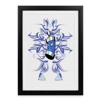graffiti - Framed poster (27 × 37 cm) - black - Front