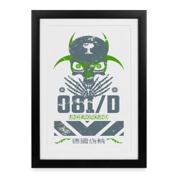 Underground Skull - Affiche encadrée (27 × 37 cm) - noir - Devant