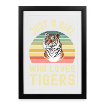 Tiger - Framed poster (27 × 37 cm) - black - Front