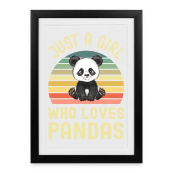 Panda Panda Ours - Affiche encadrée (27 × 37 cm) - noir - Devant