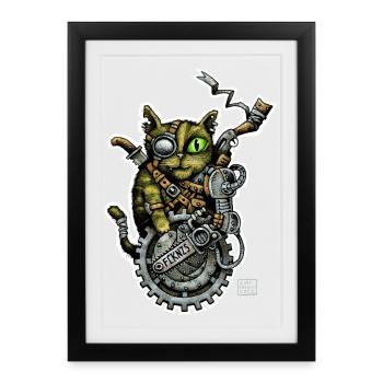 STEAMCATPUNX 01 - Affiche encadrée (27 × 37 cm) - noir - Devant