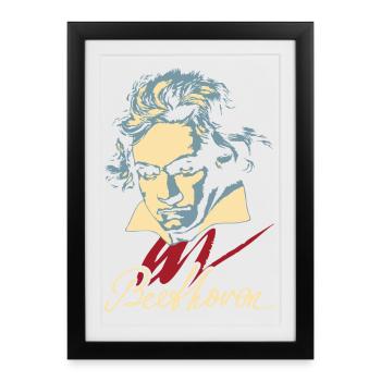 Beethoven (sombre) - Affiche encadrée (27 × 37 cm) - noir - Devant