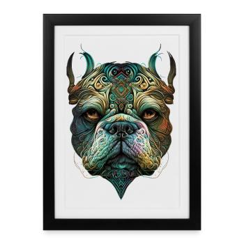 Holly Bulldog! - Affiche encadrée (27 × 37 cm) - noir - Devant