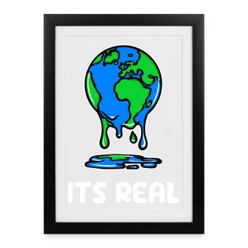 Global Warming Environment Earth Statement Environmental Damage - Framed poster (27 × 37 cm) - black - Front