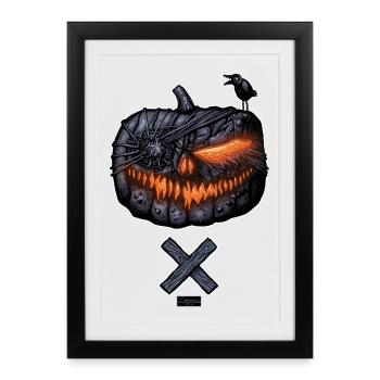 PUMPKINHEAD - CITROUILLE D’HALLOWEEN / CRÂNE - Affiche encadrée (27 × 37 cm) - noir - Devant