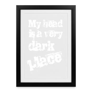 Ma tête est un endroit très sombre - Affiche encadrée (27 × 37 cm) - noir - Devant
