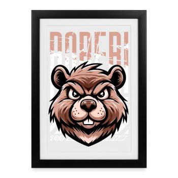 BOBER - Affiche encadrée (27 × 37 cm) - noir - Devant