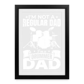 I'm a drummer dad - Framed poster (27 × 37 cm) - black - Front