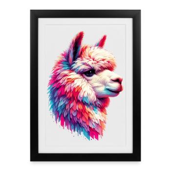 Alpaga - Affiche encadrée (27 × 37 cm) - noir - Devant