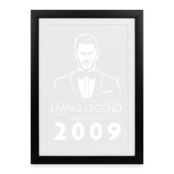 16e anniversaire Living Legend (GENT) depuis 09/2009 - Affiche encadrée (27 × 37 cm) - noir - Devant