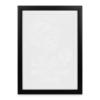 Funny Teacher Skeleton Halloween Classroom - Framed poster (27 × 37 cm) - black - Front