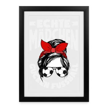 Funny Football Football Fan Gift - Framed poster (27 × 37 cm) - black - Front