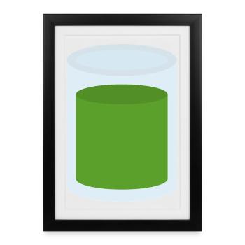 Green Juice in Glass - Framed poster (27 × 37 cm) - black - Front