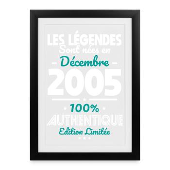 20th Anniversary - Legends Born December 2005 - Framed poster (27 × 37 cm) - black - Front