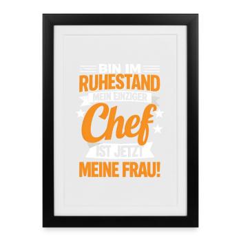 Pensioner Retirement Age End Terrain Gift 2025 - Framed poster (27 × 37 cm) - black - Front