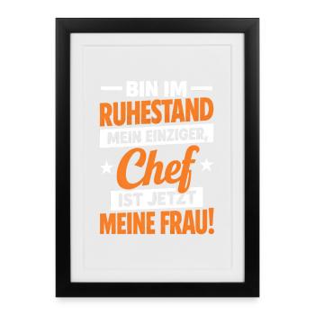 Pension Pension Retirement Pensioner 2025 - Framed poster (27 × 37 cm) - black - Front