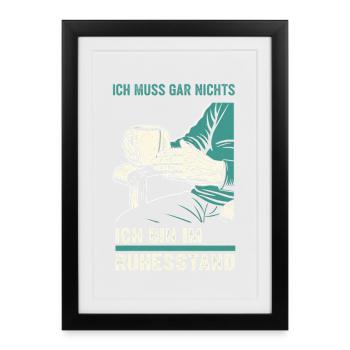Grandpa Pension 2025 Grandson Gift Retirement Funny - Framed poster (27 × 37 cm) - black - Front