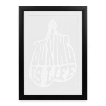 Gant de boxe Boxe - Affiche encadrée (27 × 37 cm) - noir - Devant