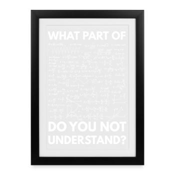 Drôle de professeur de sciences physiques Major Lover - Affiche encadrée (27 × 37 cm) - noir - Devant