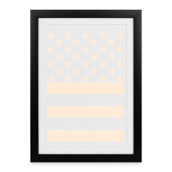 Black Flag – Stars & Stripes Design - Framed poster (27 × 37 cm) - black - Front