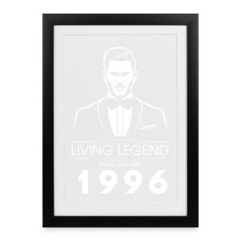 30e anniversaire Living Legend (GENT) depuis le 01/1996 - Affiche encadrée (27 × 37 cm) - noir - Devant