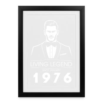 50e anniversaire Living Legend (GENT) depuis 01/1976 - Affiche encadrée (27 × 37 cm) - noir - Devant