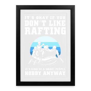 Rafting Kayak Kayak Kayak Pédalo - Affiche encadrée (27 × 37 cm) - noir - Devant