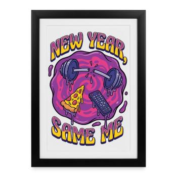 New Year, the same I - Framed poster (27 × 37 cm) - black - Front