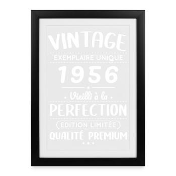 1956 – Vintage – Aged to perfection - Framed poster (27 × 37 cm) - black - Front