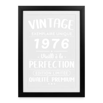 1976 – Vintage – Aged to perfection - Framed poster (27 × 37 cm) - black - Front