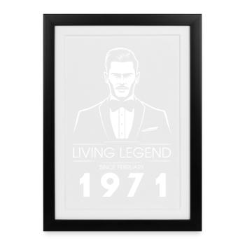 55e anniversaire Living Legend (GENT) depuis 02/1971 - Affiche encadrée (27 × 37 cm) - noir - Devant