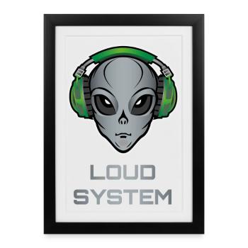 DJ Alien - Loud System - Framed poster (27 × 37 cm) - black - Front