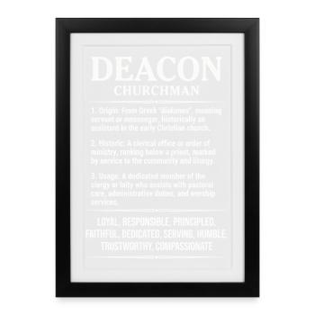 Church Religious Definition Deacon - Framed poster (27 × 37 cm) - black - Front